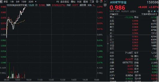 A50核心资产全线飙升，中国中车涨停！核心龙头宽基A50ETF华宝（159596）放量涨超2%-基金频道-和讯网
